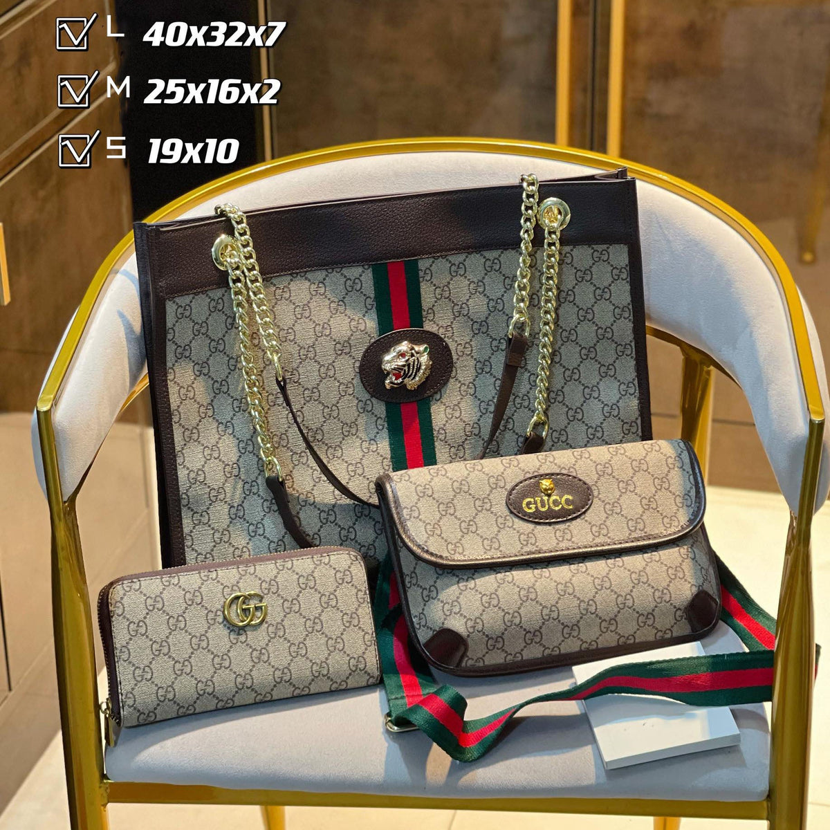 New fashion design style all-match three-piece bag S38