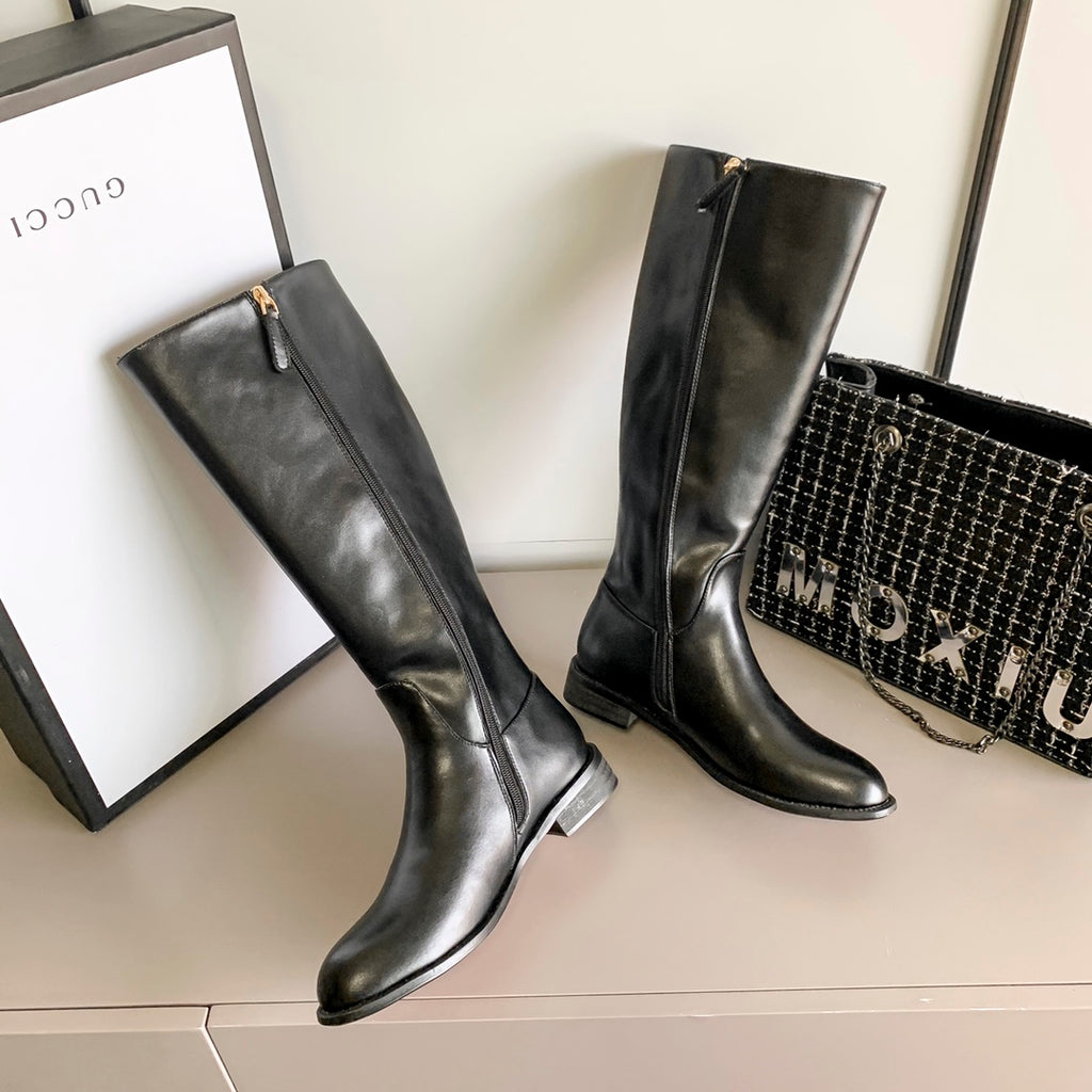 New G celebrity-style zipper boots, a must-have for the street XC0423101301