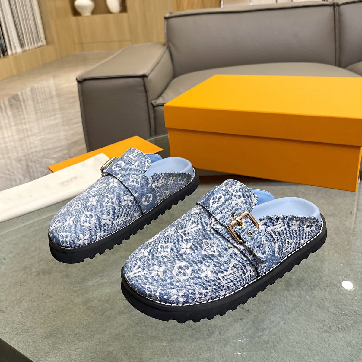 printed cotton slippers 03083