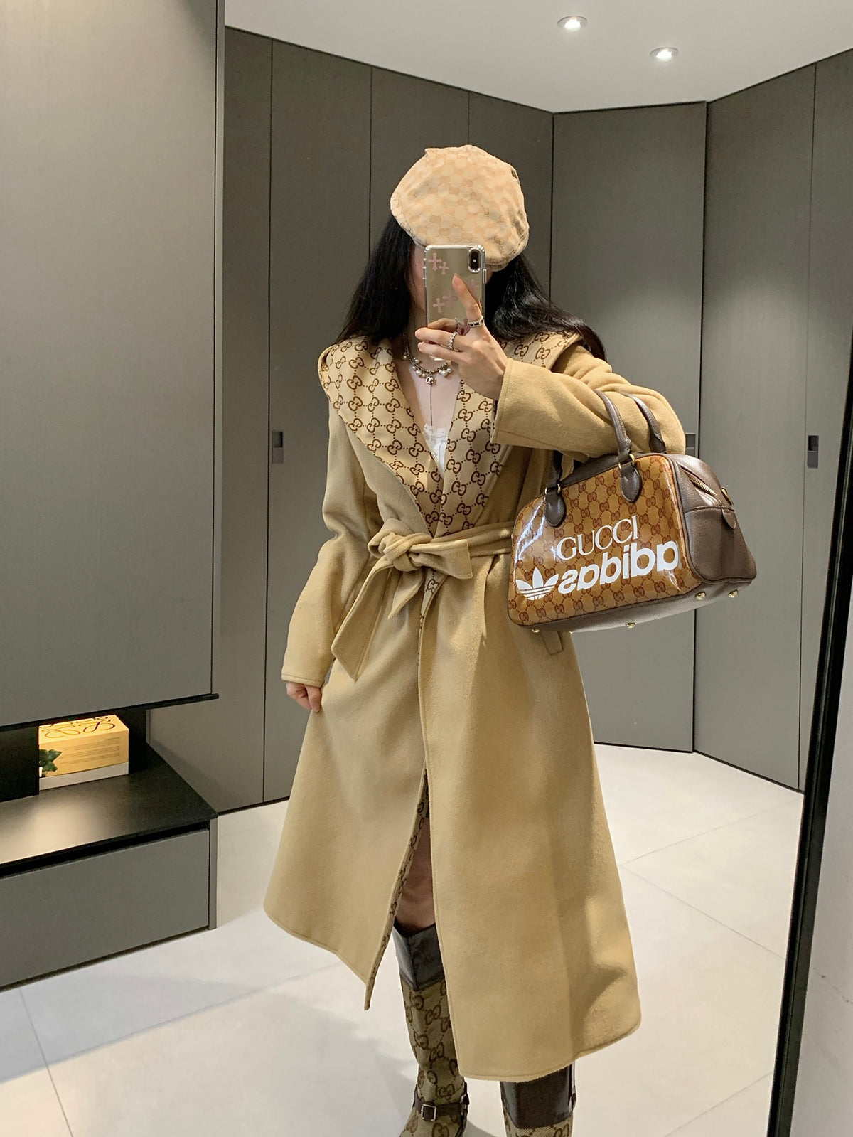 Takin wool double-sided woolen trench coat 0724101112