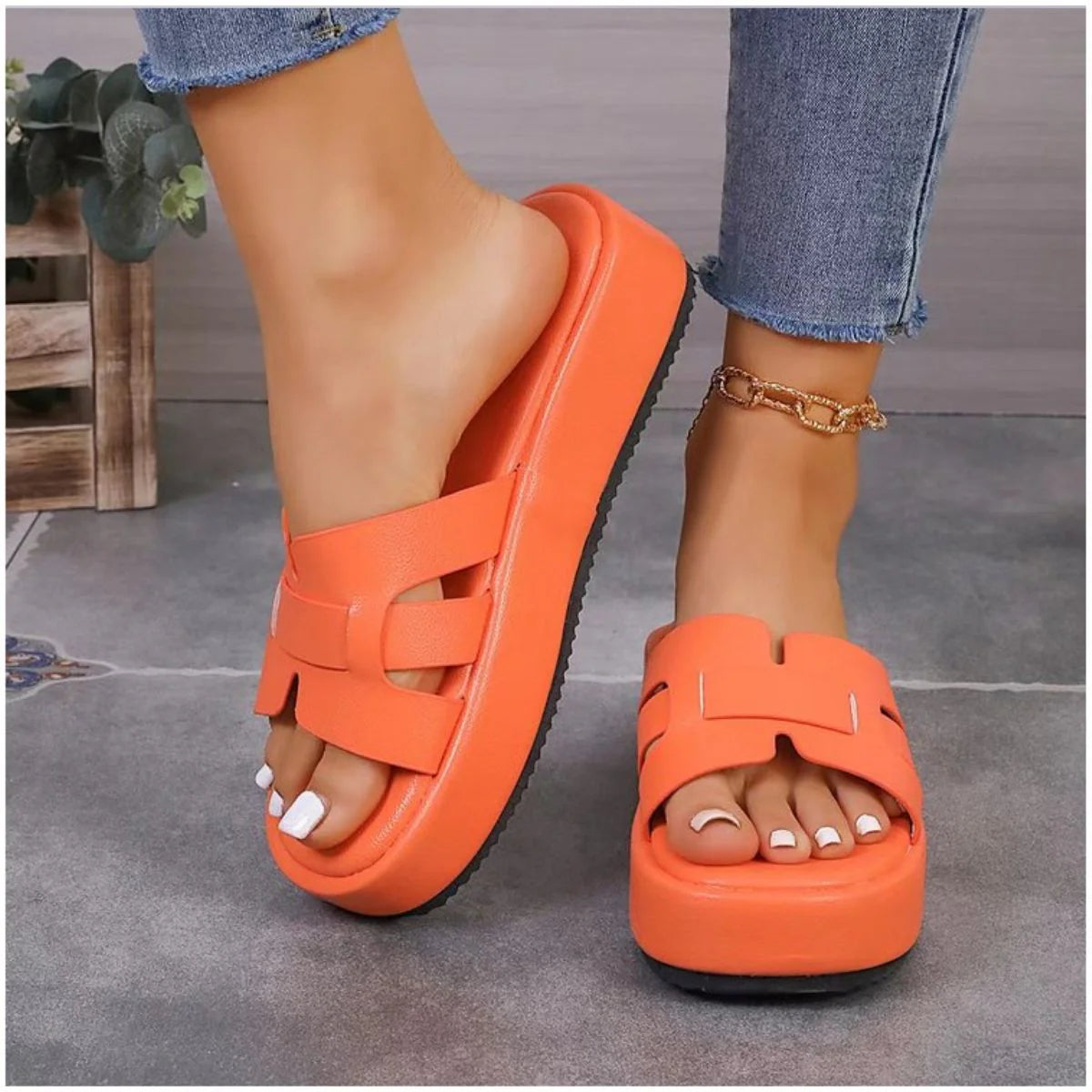 New Large Size Fashionable All-match Fish Mouth Beach Sandals And Slippers 1024041104
