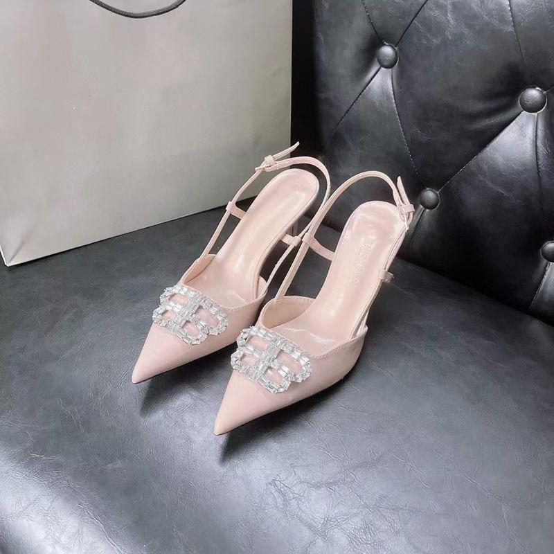 Fashion Rhinestone Toe Covered Sandals Pointed High Heels 1024070809