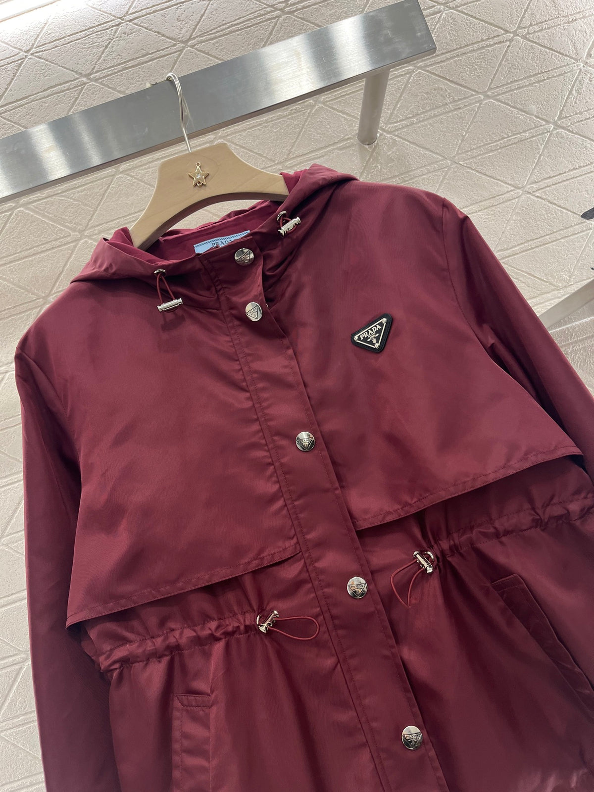 P hooded drawstring bomber jacket 0725022608