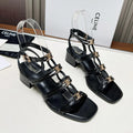 New fashion old flower thick slope heel sandals 1025051405