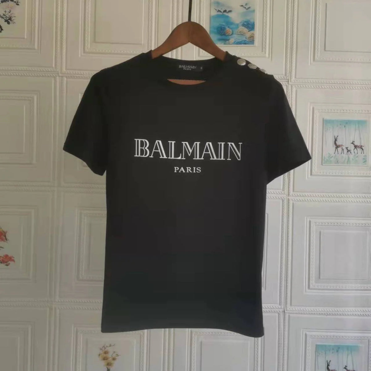 New Short Sleeve Bronzing Letter Cotton Loose T-Shirt 1024071806