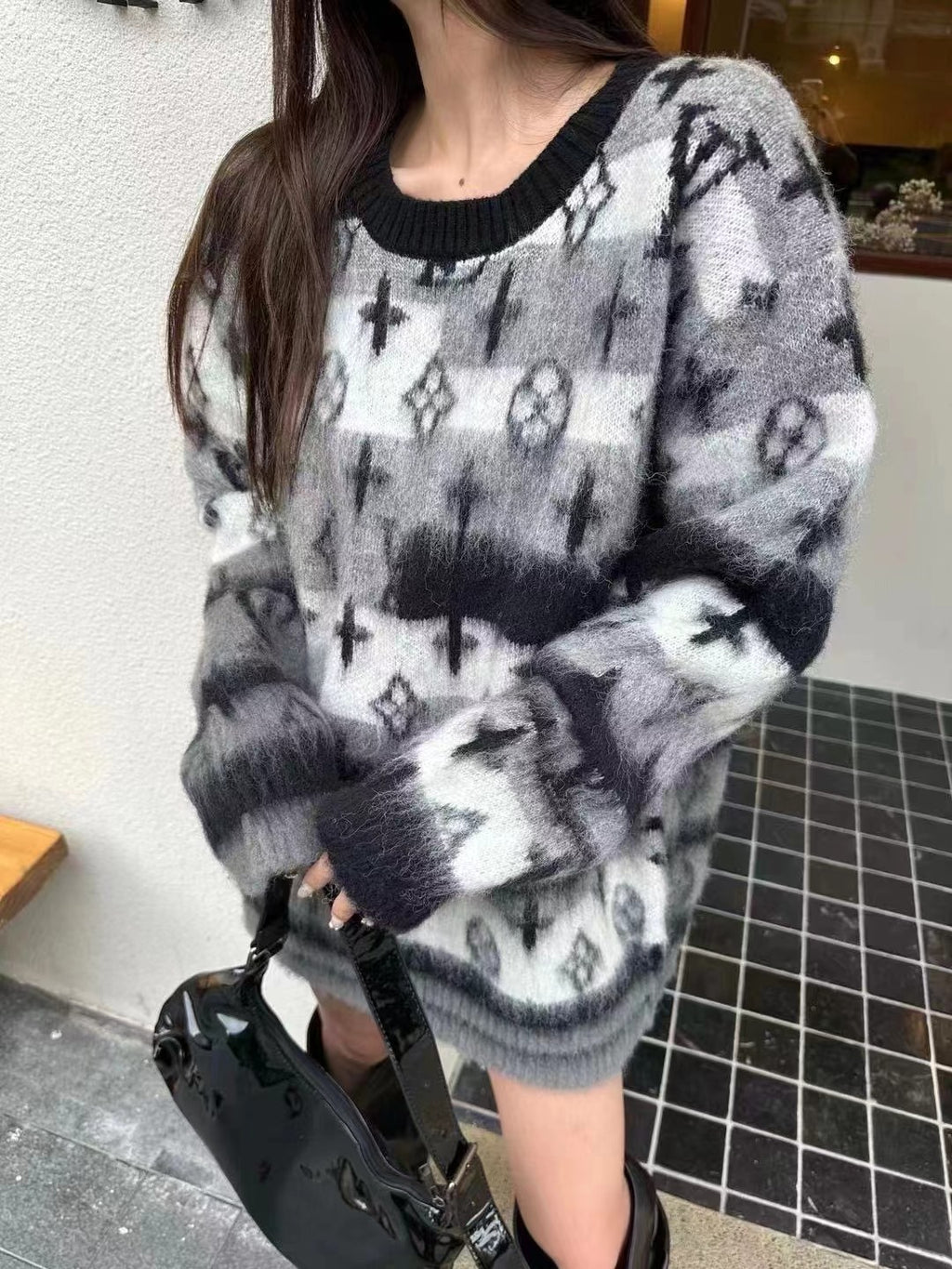 L autumn new wool round neck sweater XC24100306