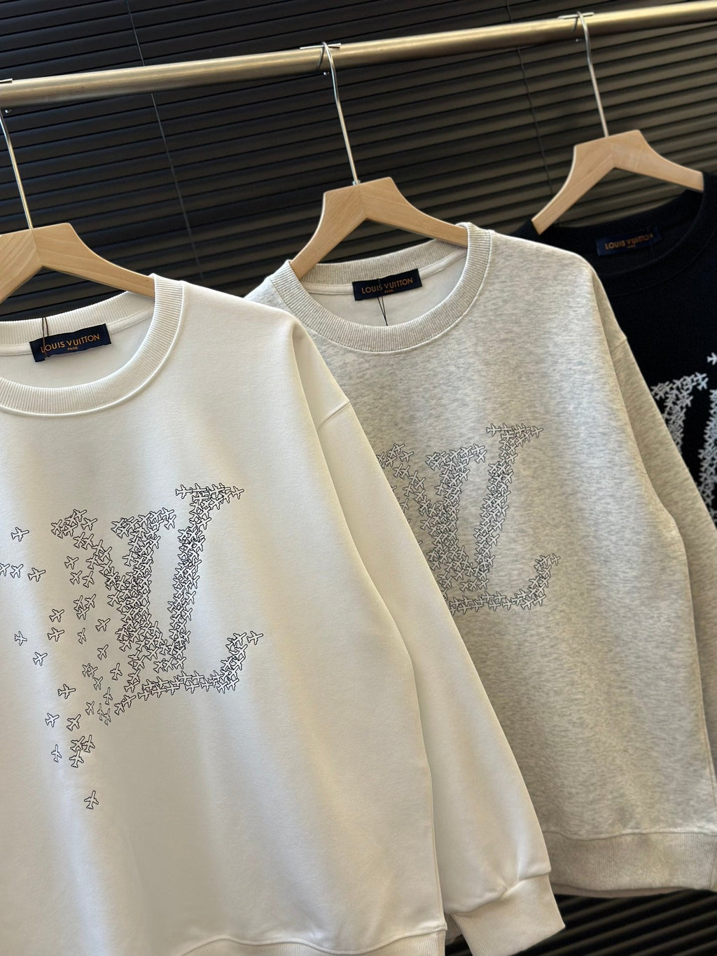 Small airplane print round neck sweatshirt XC0823092804