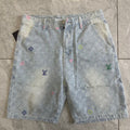 Unisex Candy Embroidered Denim Shorts 1025042507