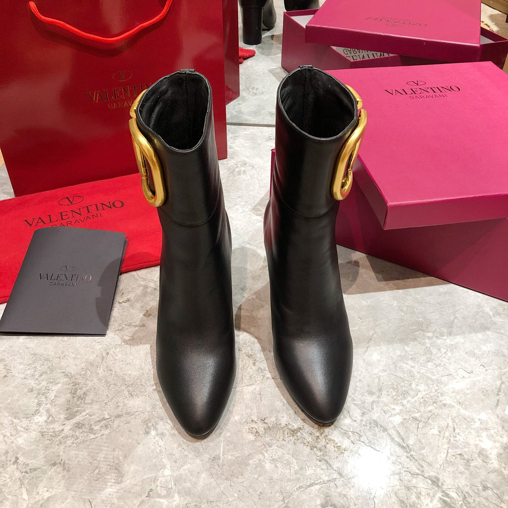 VT big logo high heel leather boots 0724072402