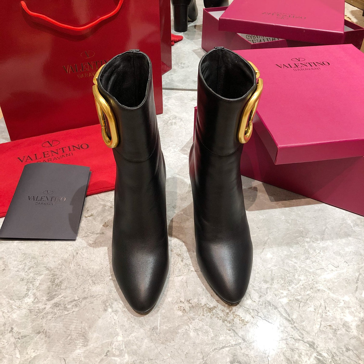 VT big logo high heel leather boots 0724072402