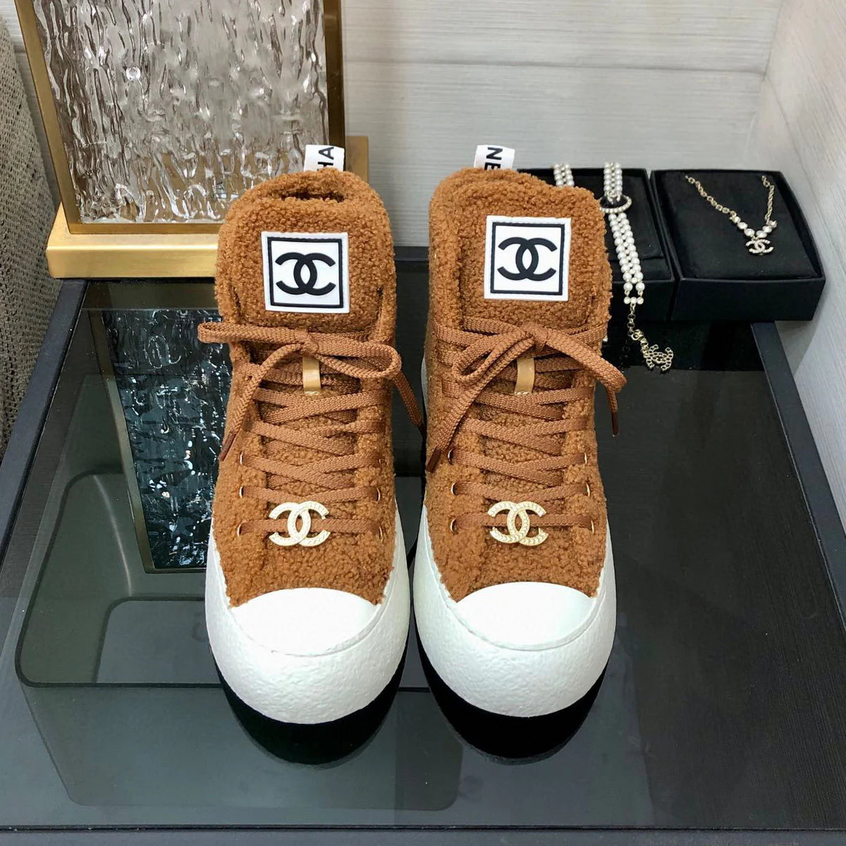 New high top fur casual shoes 1024101512