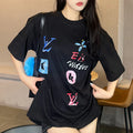 New fashion and versatile printed short sleeves 3D1024062621