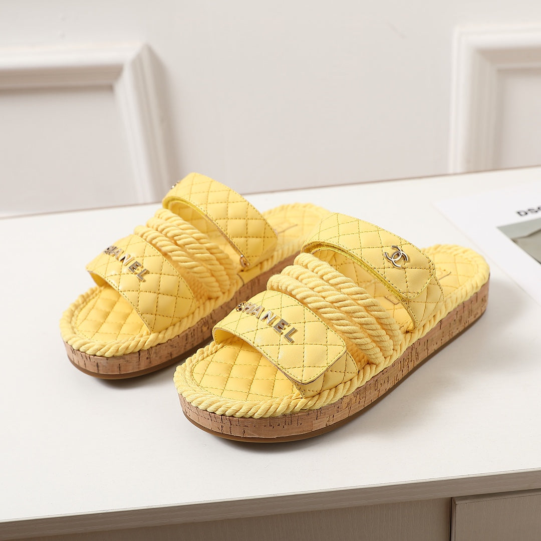 knotted diamond thick-soled slippers 0724060602