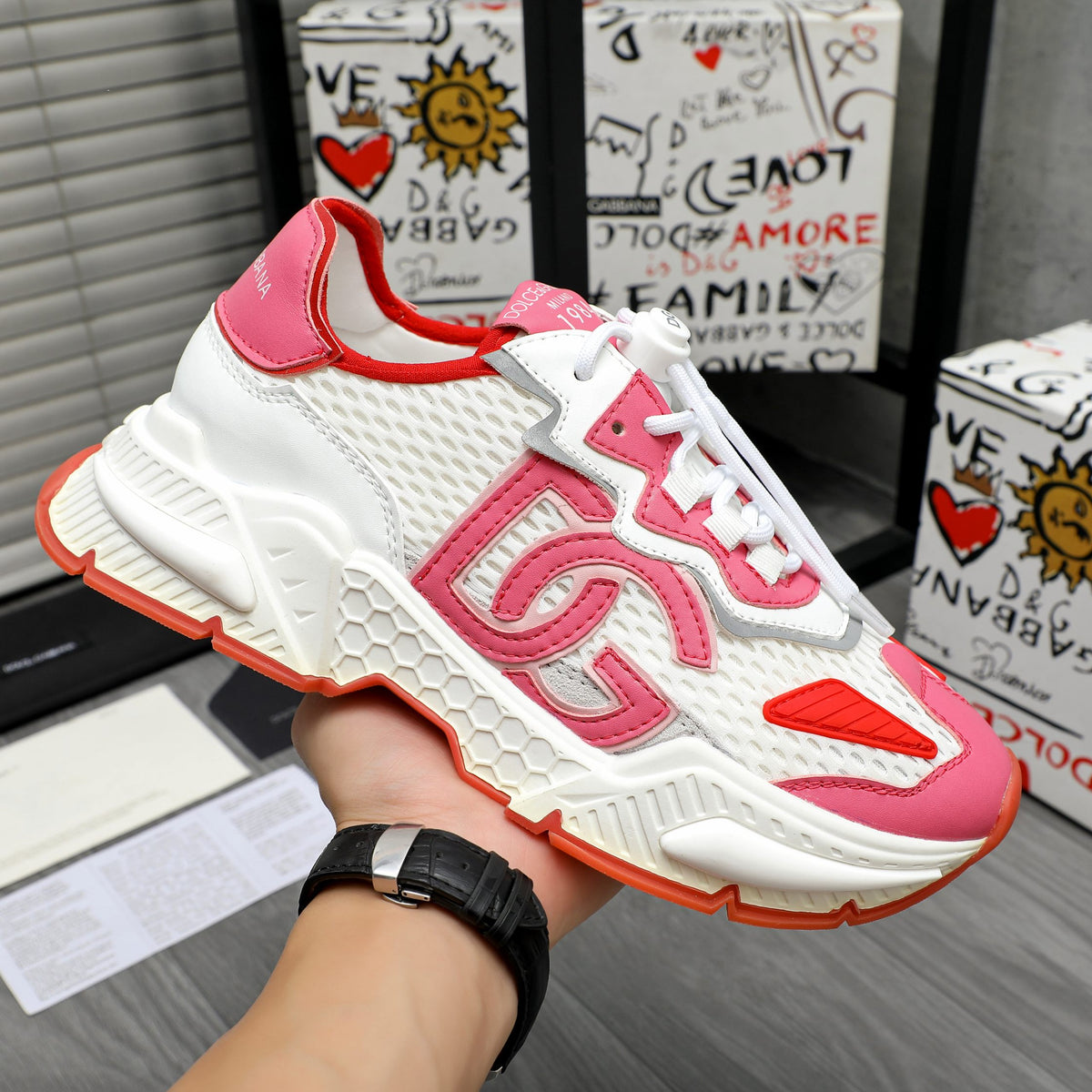 DG couple mesh rubber-soled sneakers 0724111902