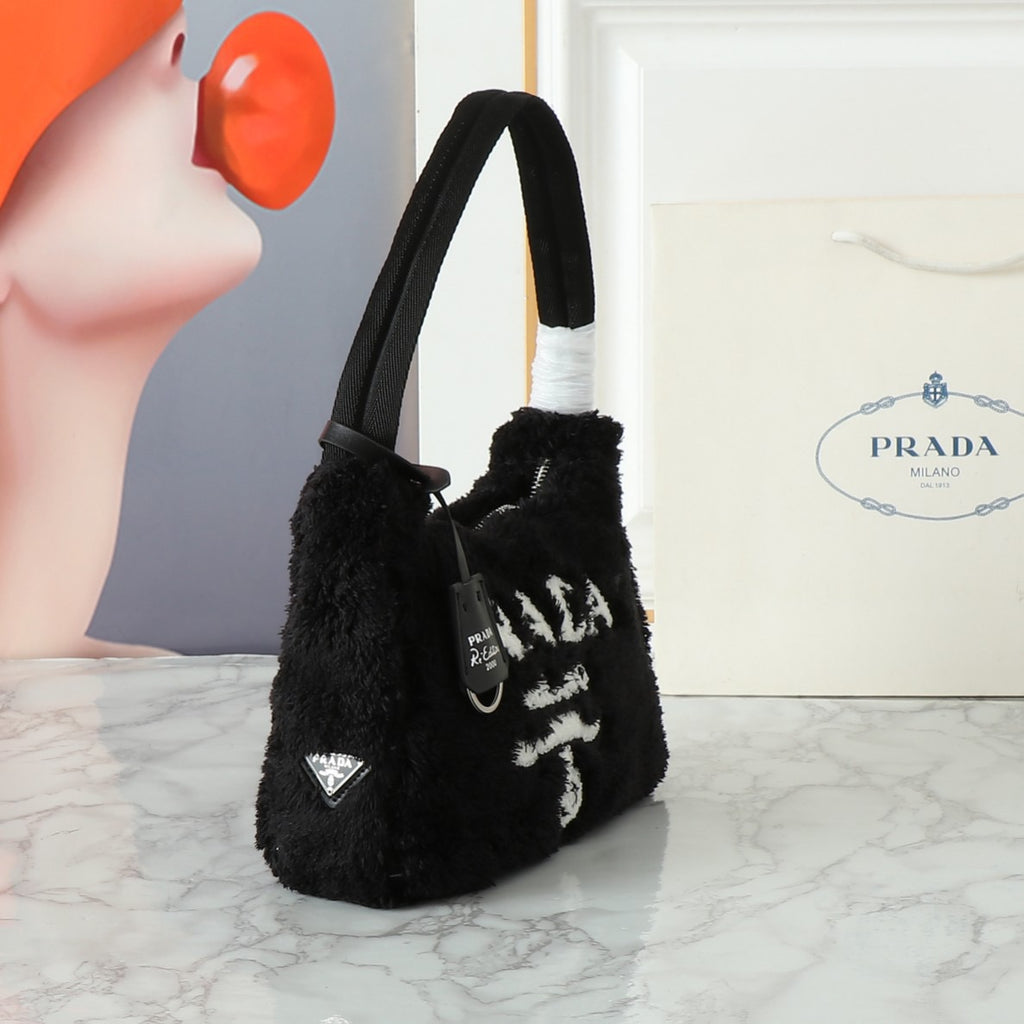 P Fashion Terry Fabric Tote Bag 0724122411