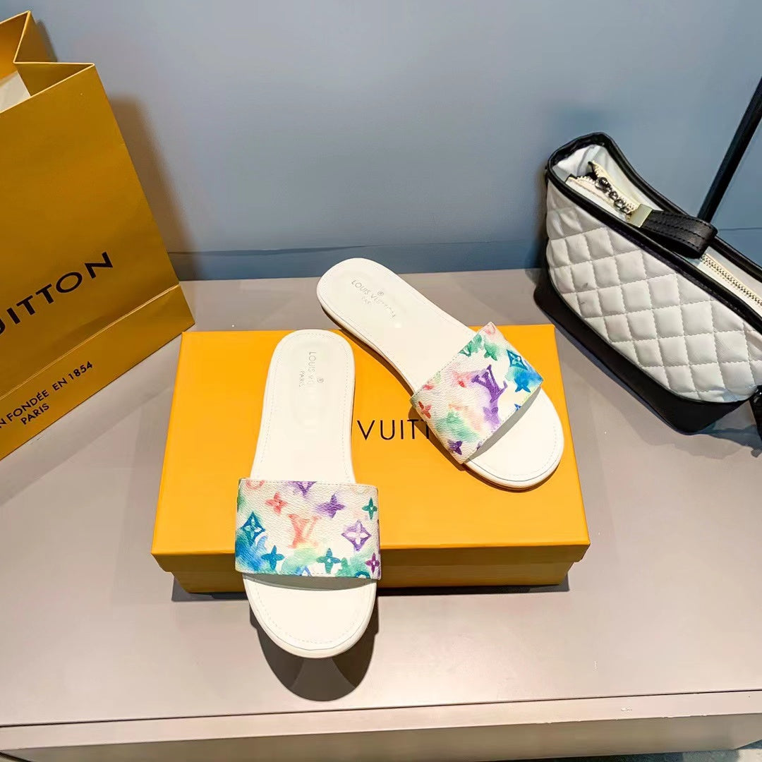 color print slippers 03211