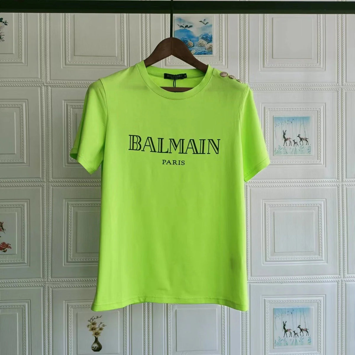 New Short Sleeve Bronzing Letter Cotton Loose T-Shirt 1024071806