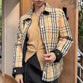 Classic plaid cotton jacket 1024102125