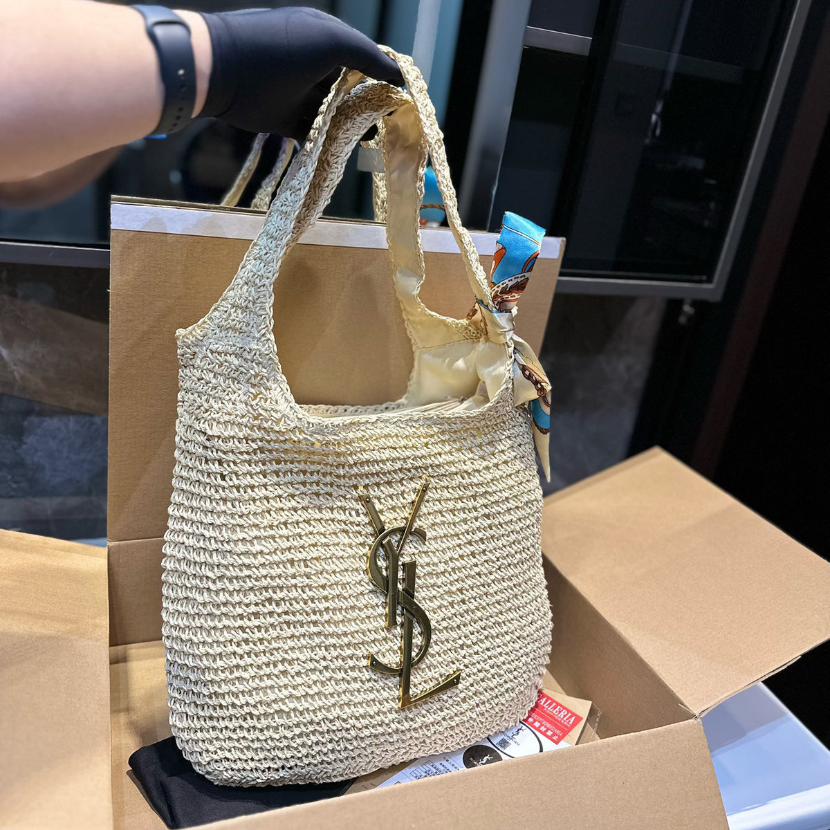 New fashionable knitted straw bag 1824041703