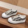 Embroidered Canvas New Genuine Leather Height Increased Thick-soled All-match Casual SneakersPD052412403