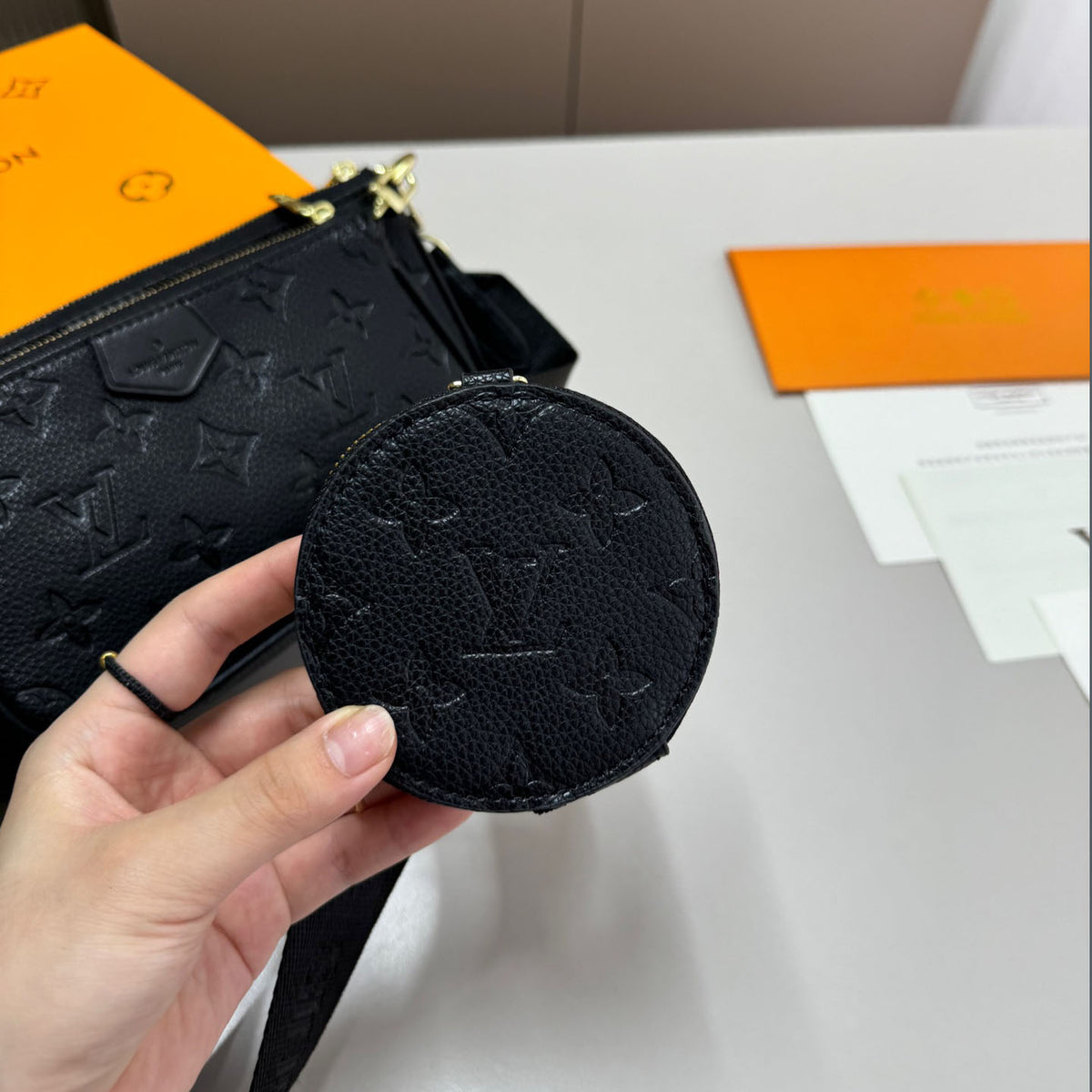 L Fashion Embossed Stack Bag XC24092414