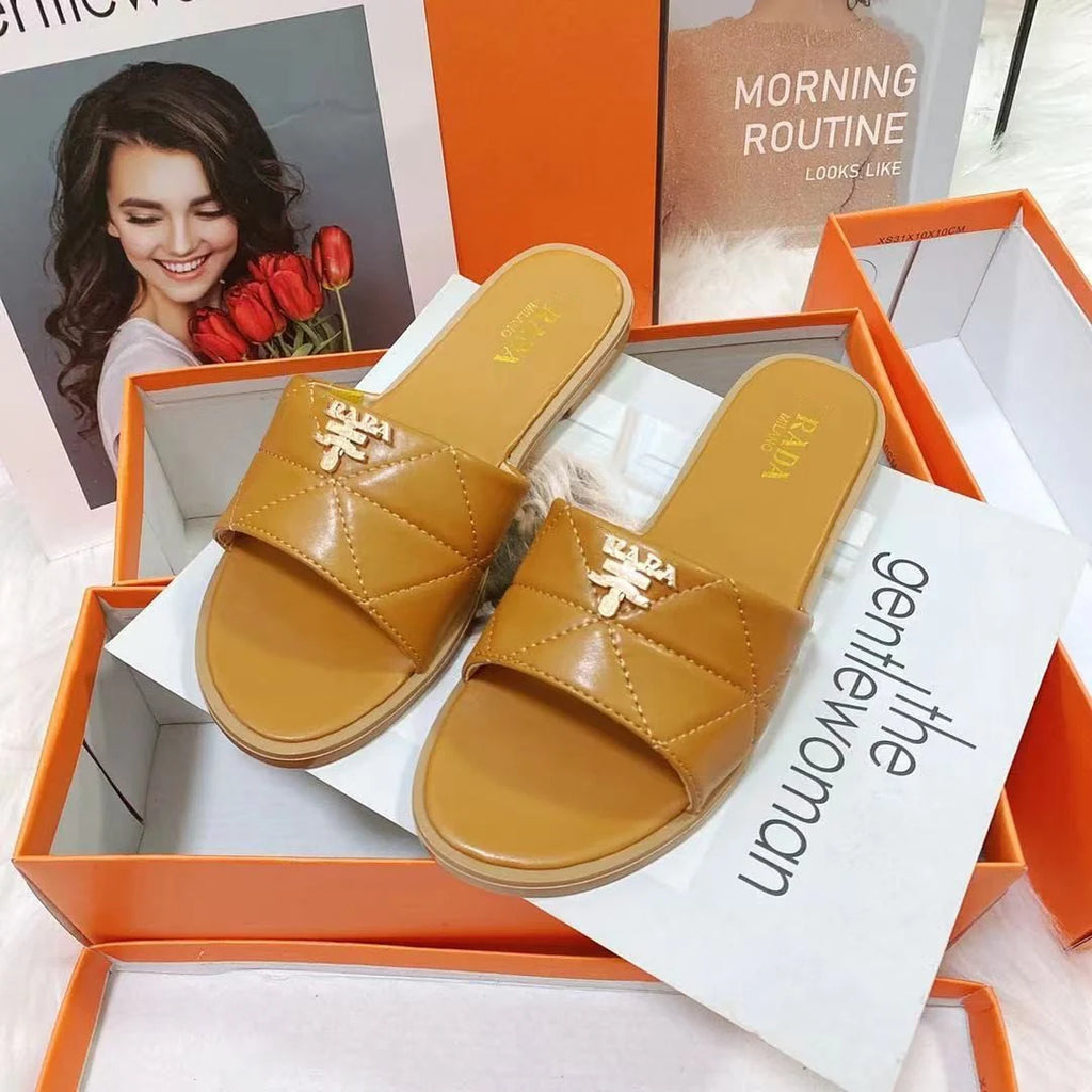 New Hardware Buckle Ladies Slippers 1024041710