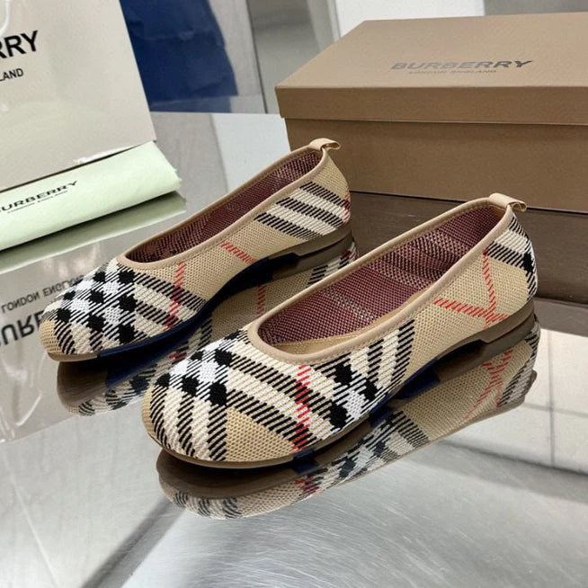Classic Plaid Flats Single Shoes 1025051504