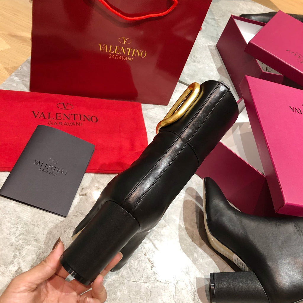 VT big logo high heel leather boots 0724072402
