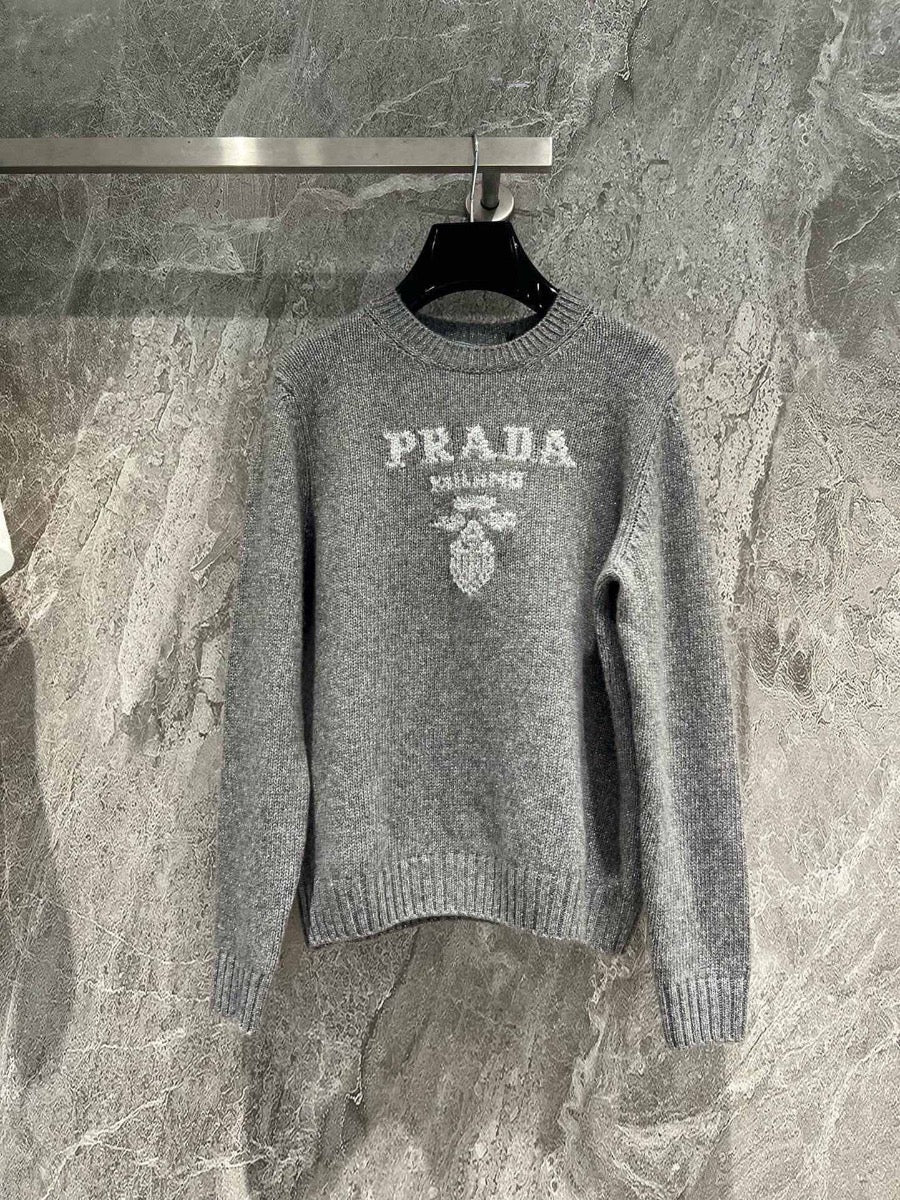 High-Gram Cashmere-Wool Blend Sweater Grey 0725022709
