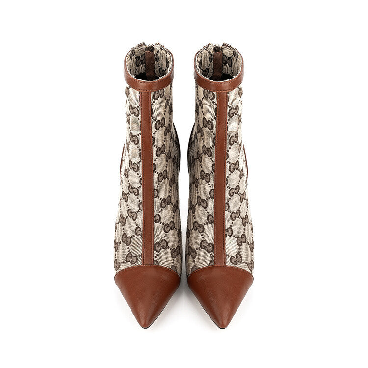 New Fashion Pointed Thin Heel Women's Short Boots PF1023110714
