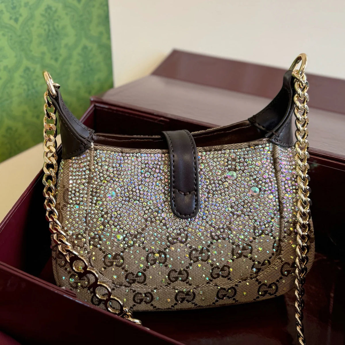 New Rhinestone Jaie Chain Crossbody Bag 1025062714