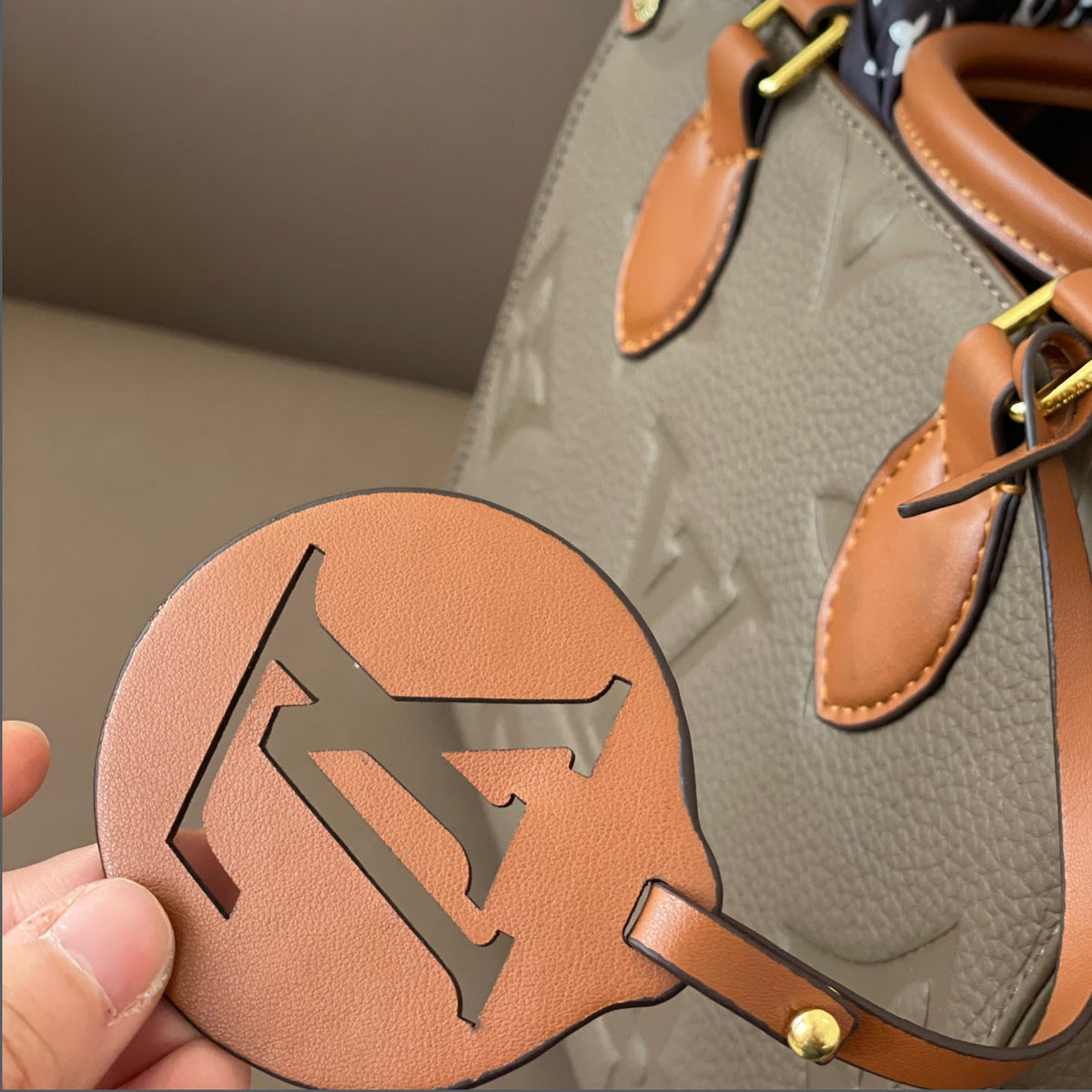 L Fashion Embossed Cowhide Bag XC24092411