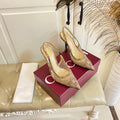 Fashion printed letter chain high heels 0725061702
