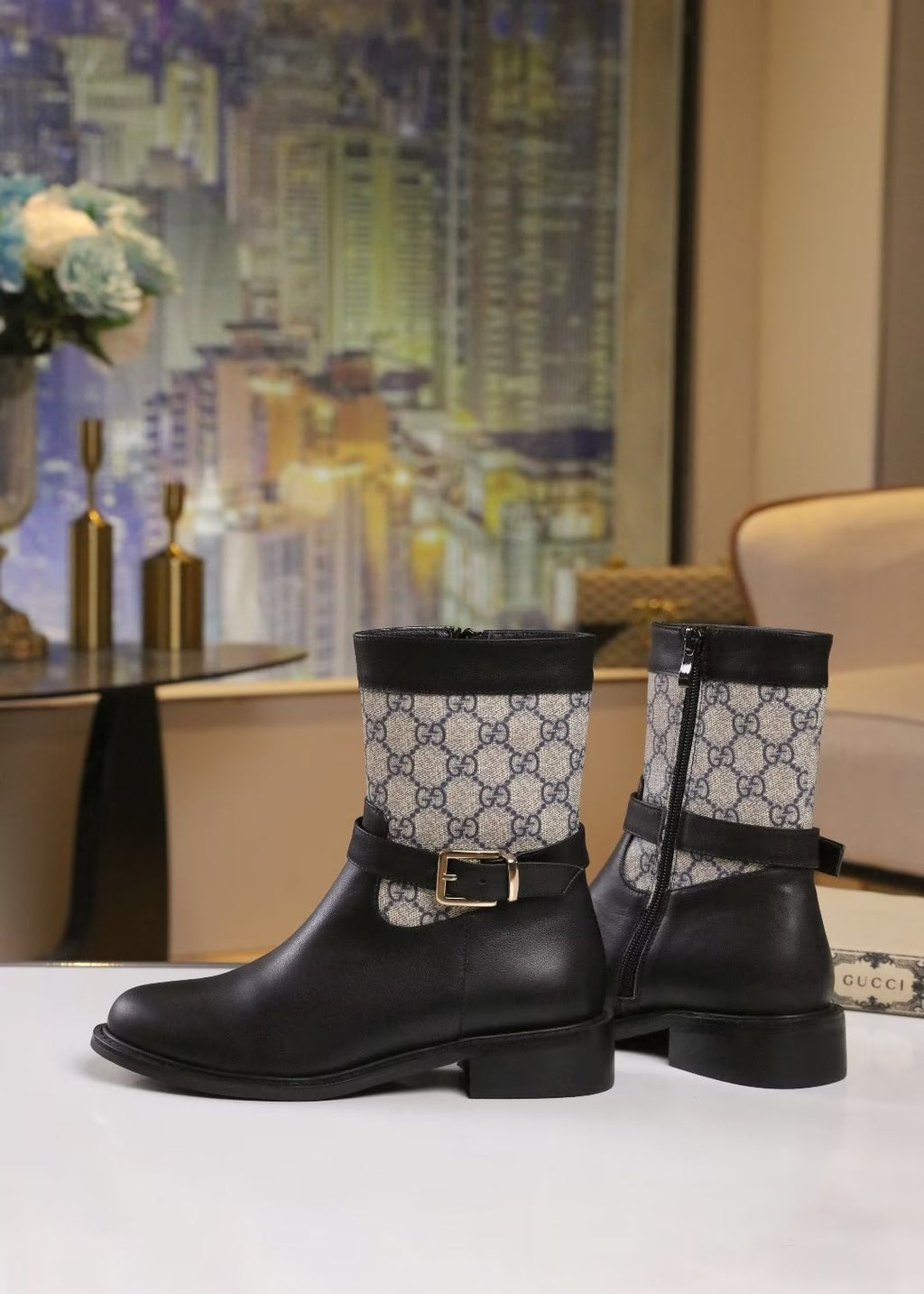 Trendy new double G metal buckle boots XC0823101003