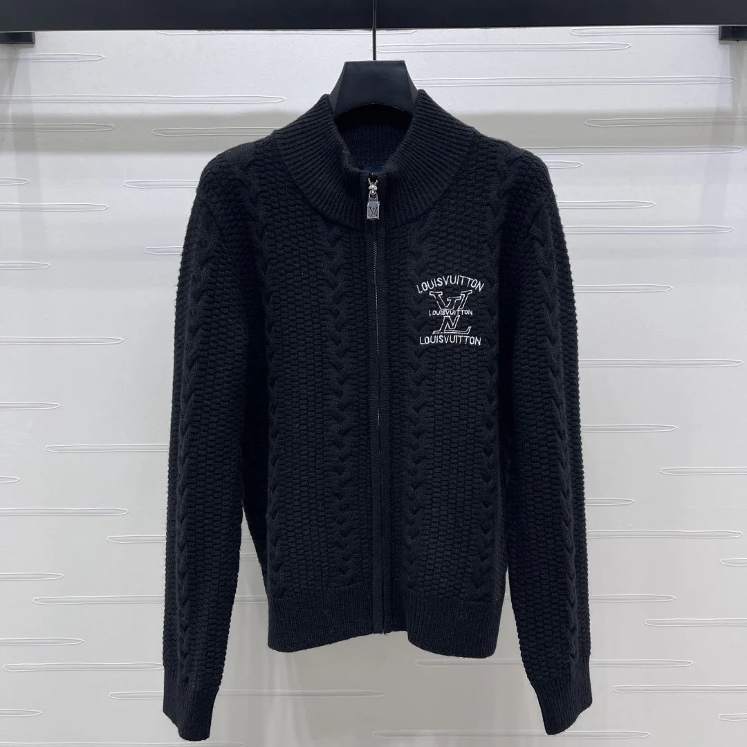 Stand-up collar zip-up cardigan 1426010512