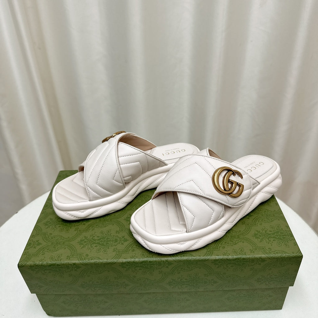 G Buckle Platform Beach Slippers 1824061306