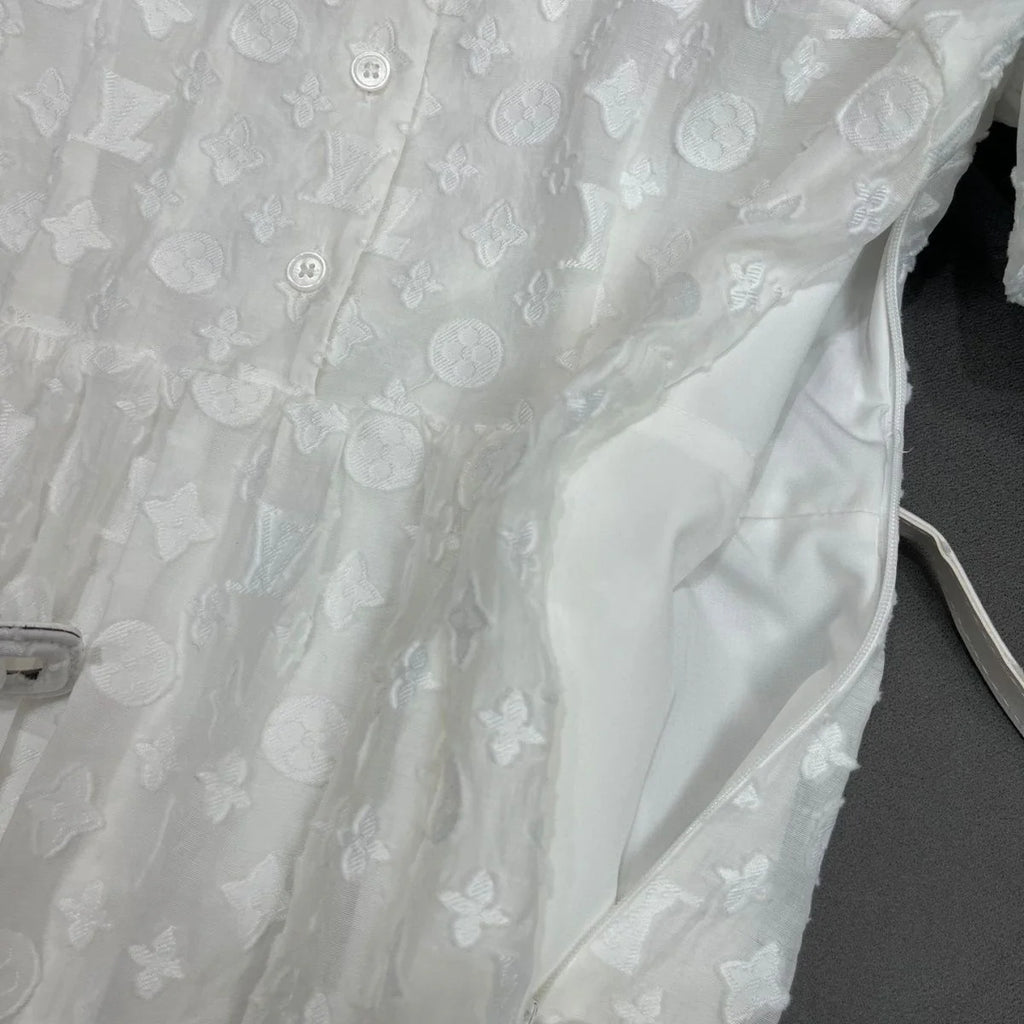 New French Style Platycodon Lace Dress 1024050907