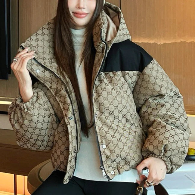 Jacquard Quilted Cotton Jacket Women 1025102014