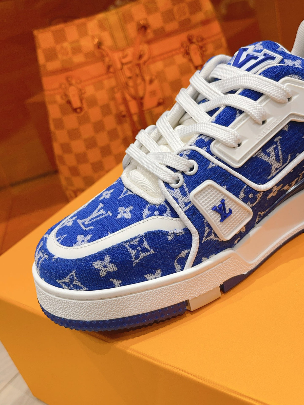 L couple limited series casual denim print sneakers 0725012402