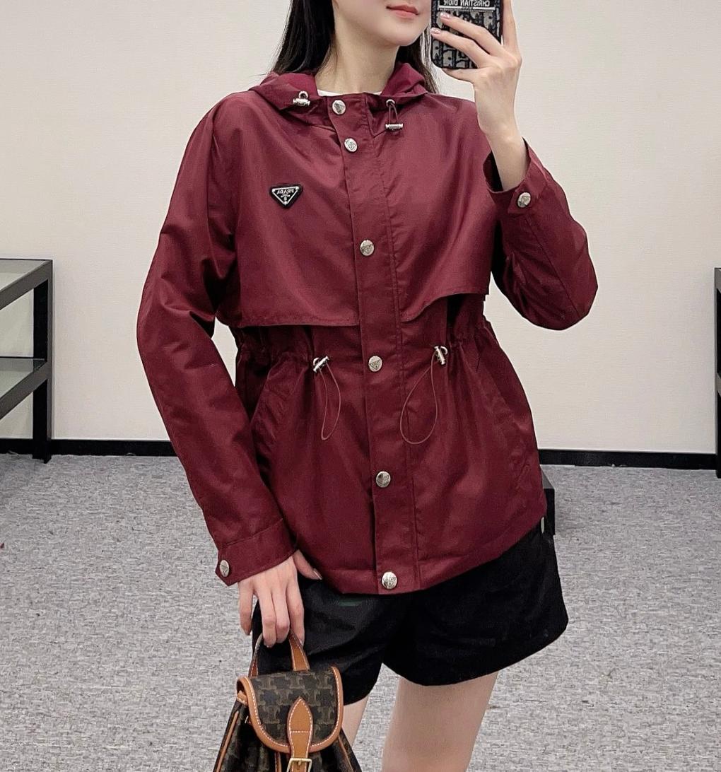 P hooded drawstring bomber jacket 0725022608