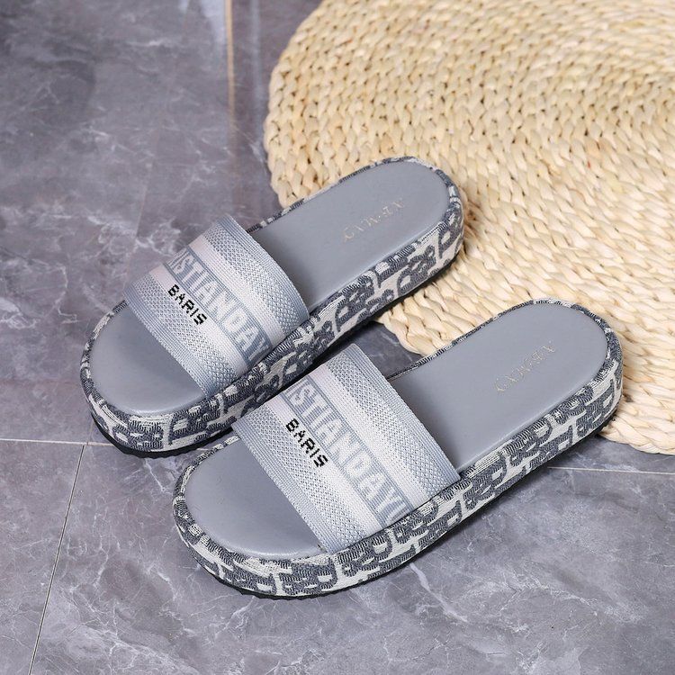 New letter outerwear thick sole sandal PD042510