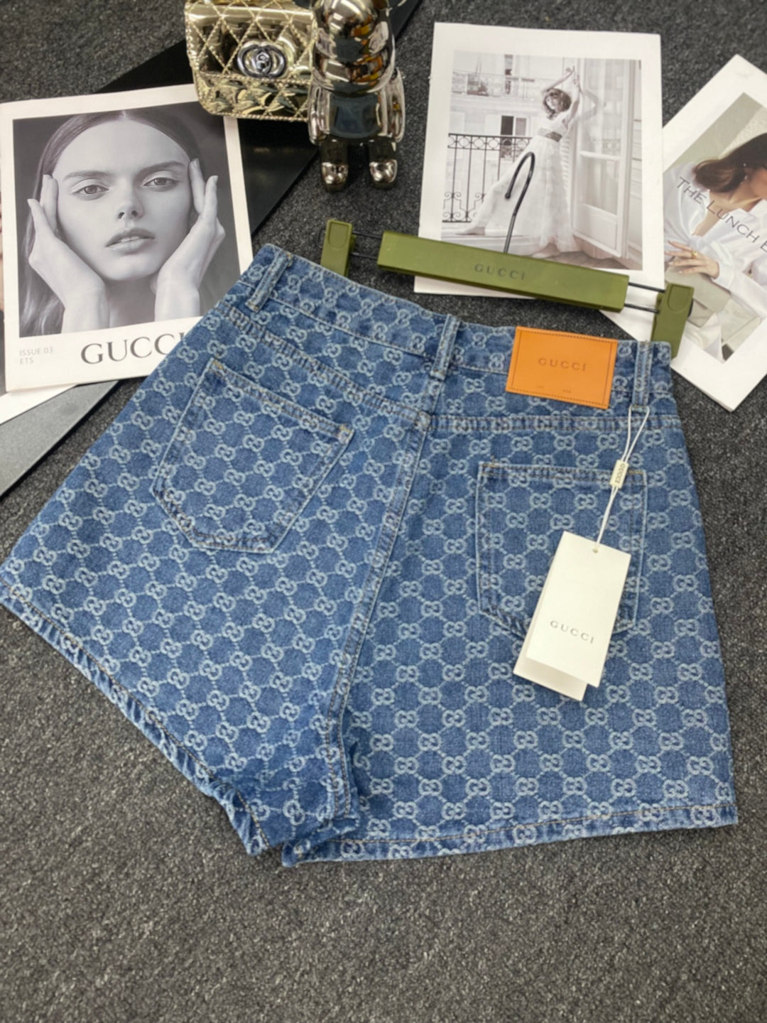 fashion print denim shorts 0725051908