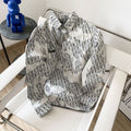 High quality version presbyopic letter print couple fit denim jacket jacket shirt