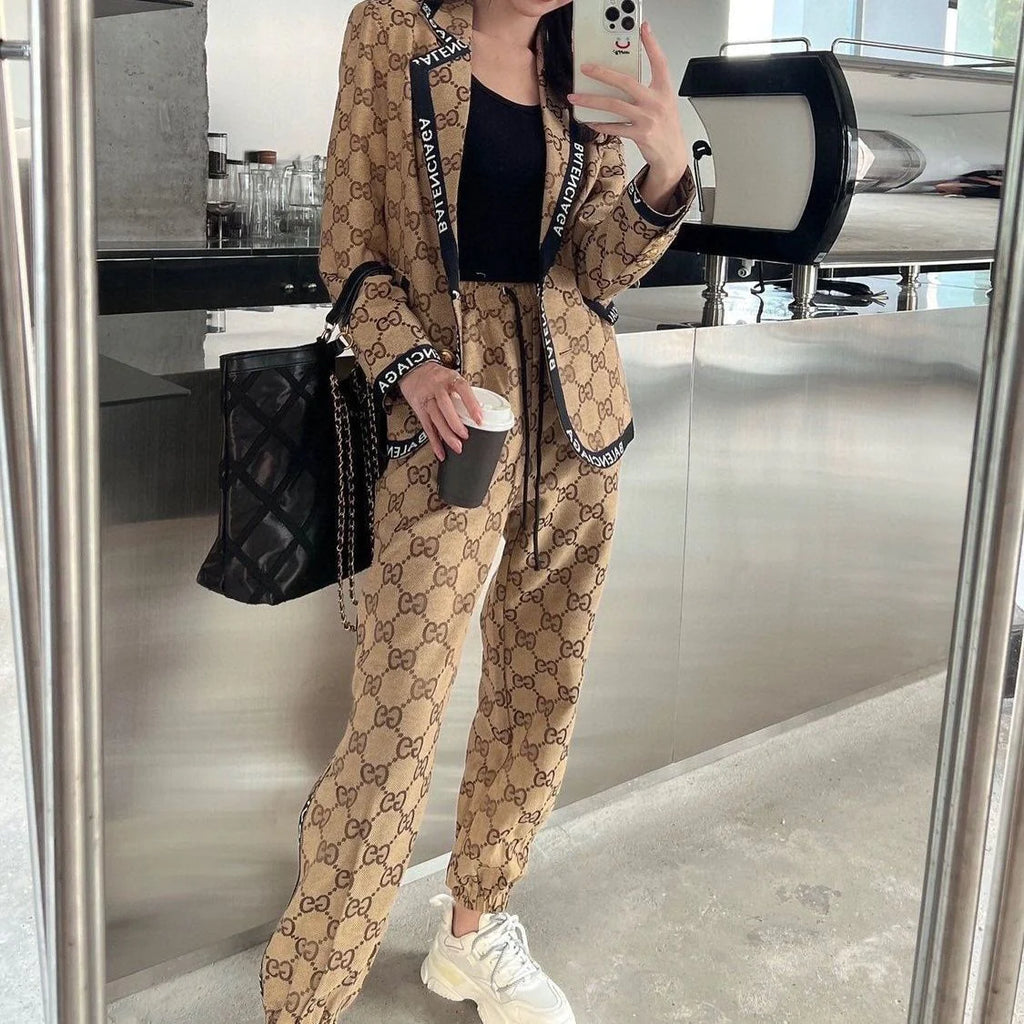 New Fashion Versatile Printed Suit Set 1024031301