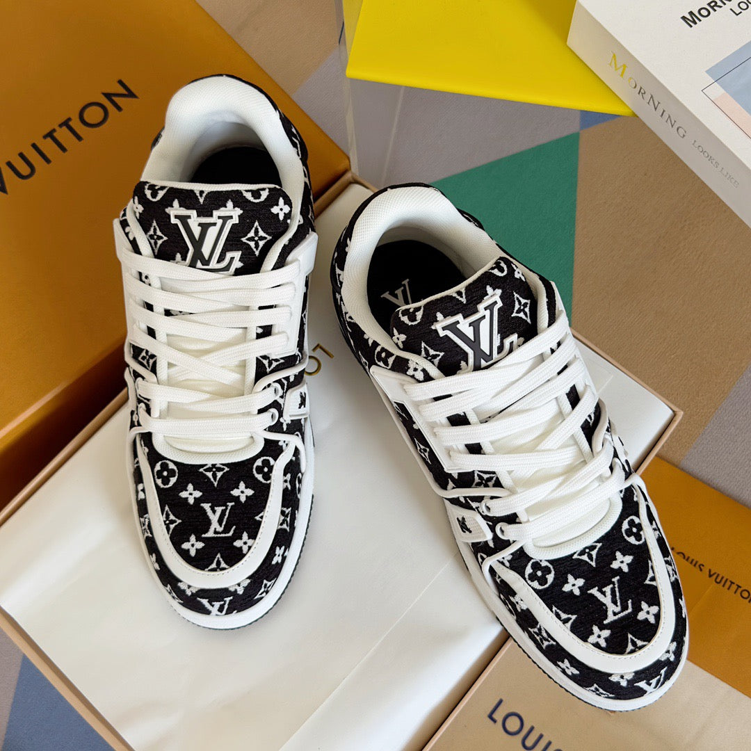 L couple limited series casual denim print sneakers 0725012402