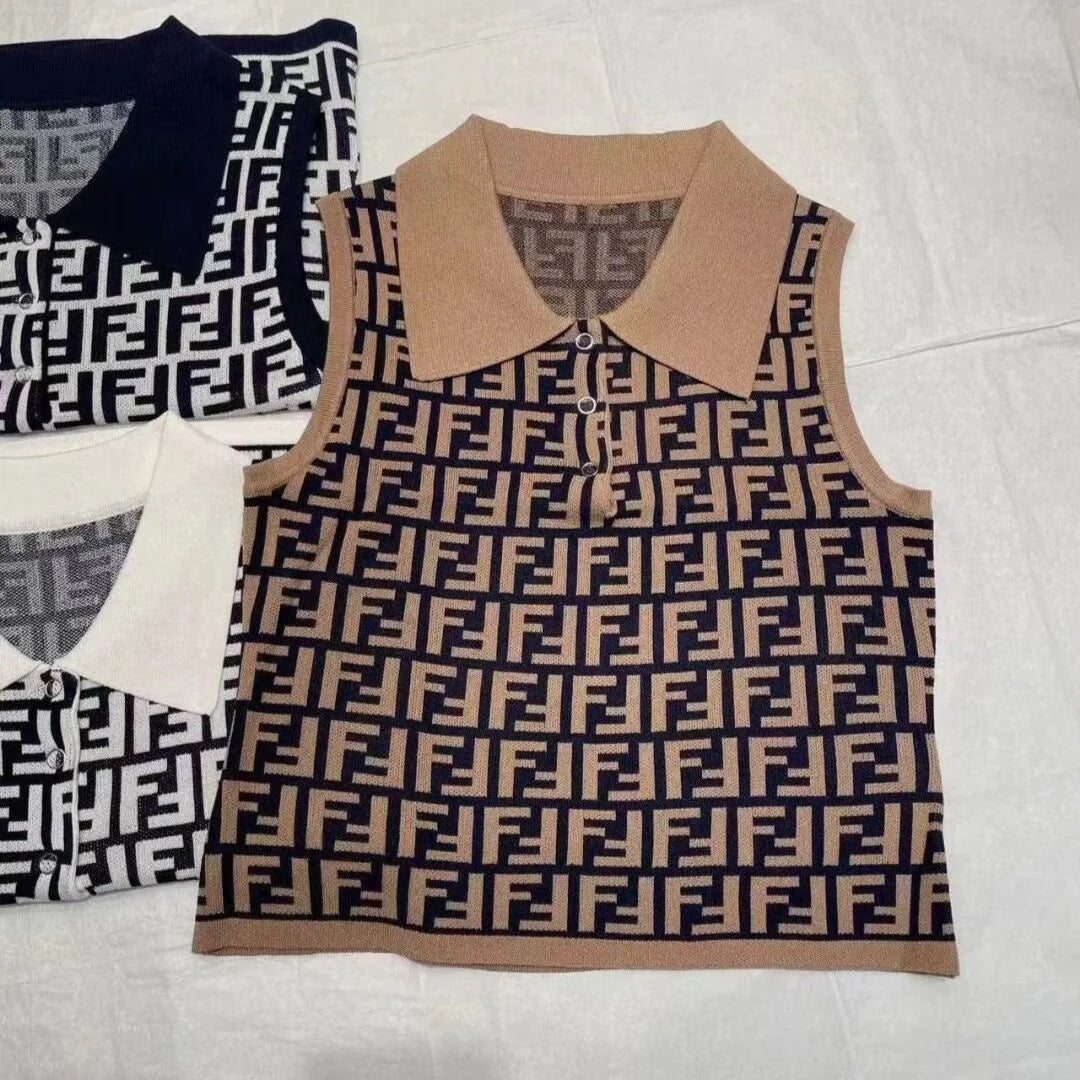 Lasel Vest New Button Contrast Slim Fit Top 1024062108