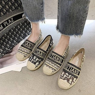 Women Fashion Embroidered Slip On Shoes PF010060551