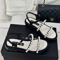 Fashion and versatile pearl chain sandals 1024052318