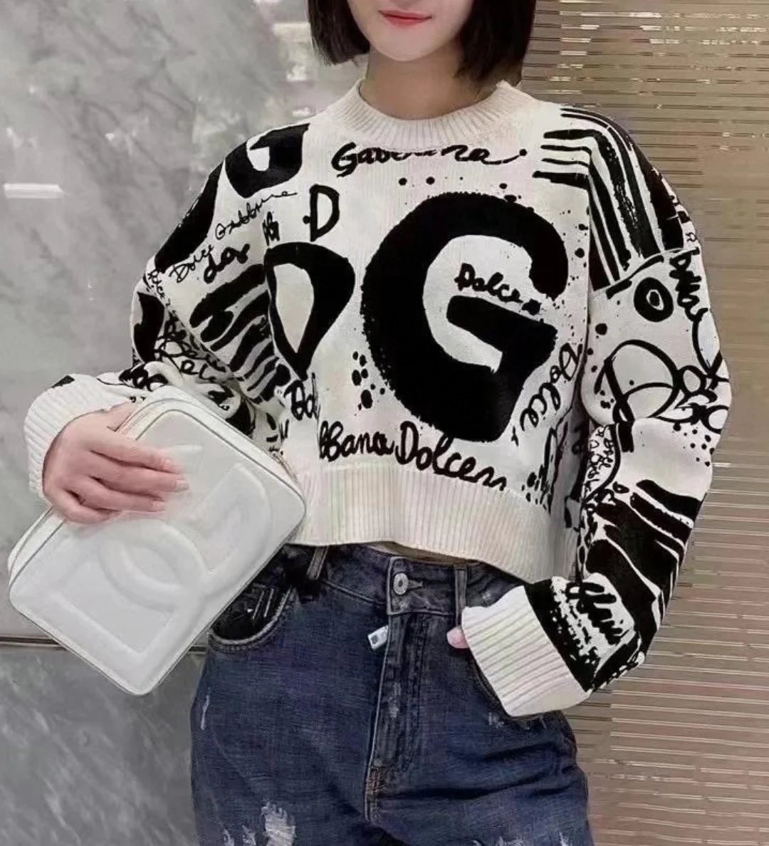 New Knitwear Pullover Base Shirt All-match Fashion Round Neck Outer Wear 1024030807