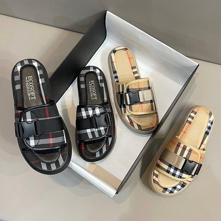 Fashionable plaid classic platform sandals 1024022104